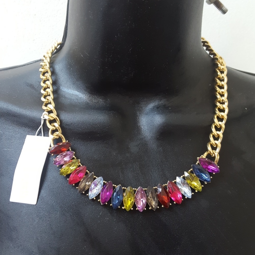 Multicolor chain necklace